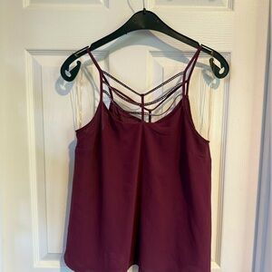 Burgundy Sleeveless Top